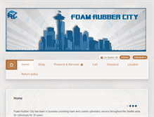 Tablet Screenshot of foamrubbercity.com